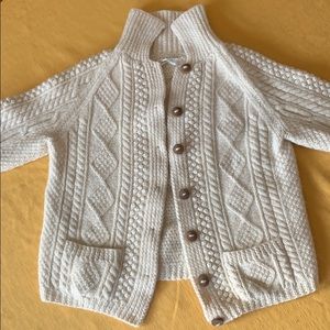 100% pure wool cardigan from Ireland - handwoven!